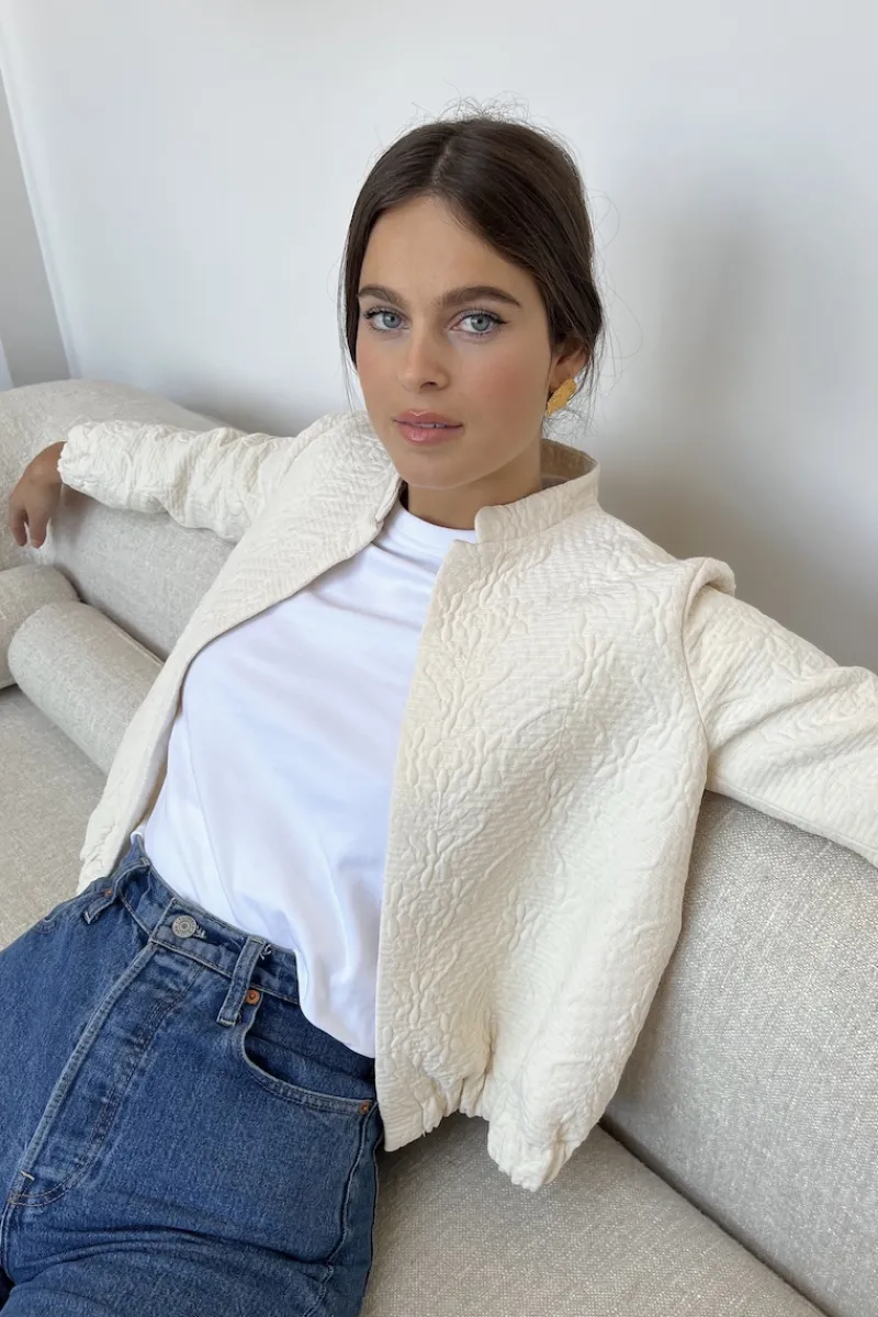 Clearance Maison Guillemette VESTE SOLINE IVOIRE