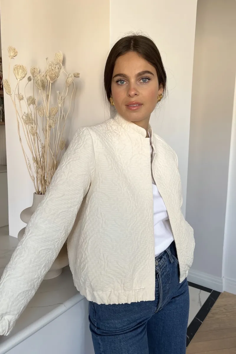 Clearance Maison Guillemette VESTE SOLINE IVOIRE