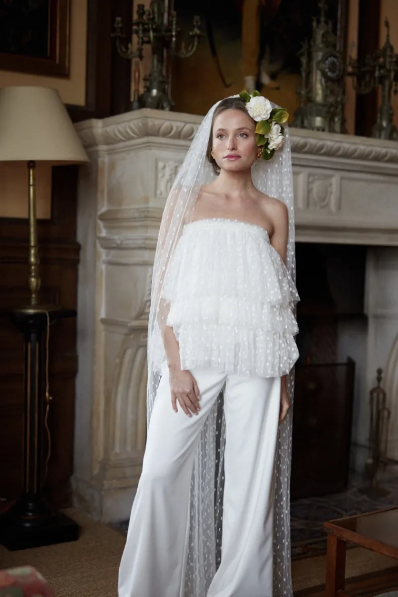 Flash Sale Maison Guillemette VOILE PLUMETIS - COLLECTION BLANCHE